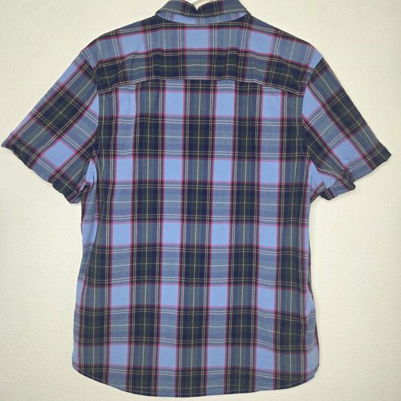 St. John's Bay Comfort Flex No Tuck Button-Down Preppy  Plaid Shirt Men LG Multi - Picture 8 of 8